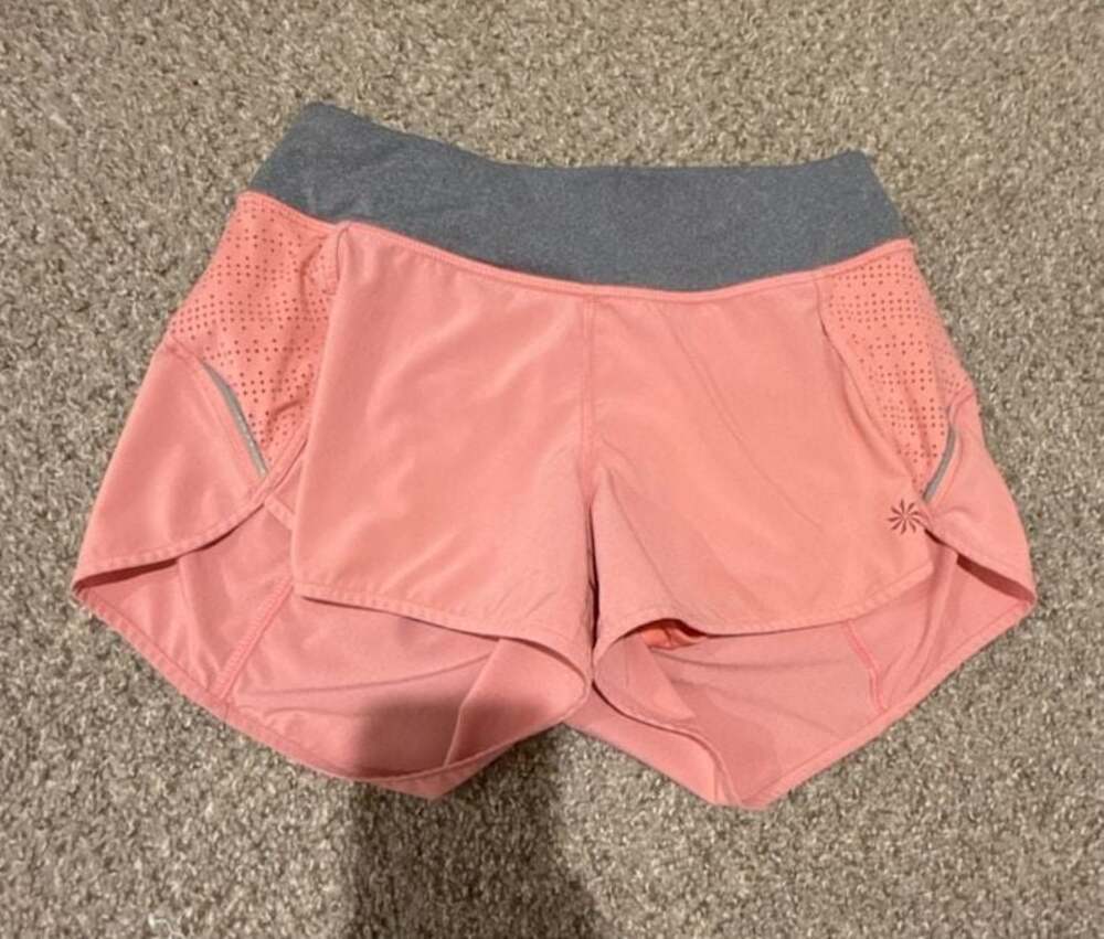 Athleta Running Shorts Women's XXS Coral Pink Athletic Performance